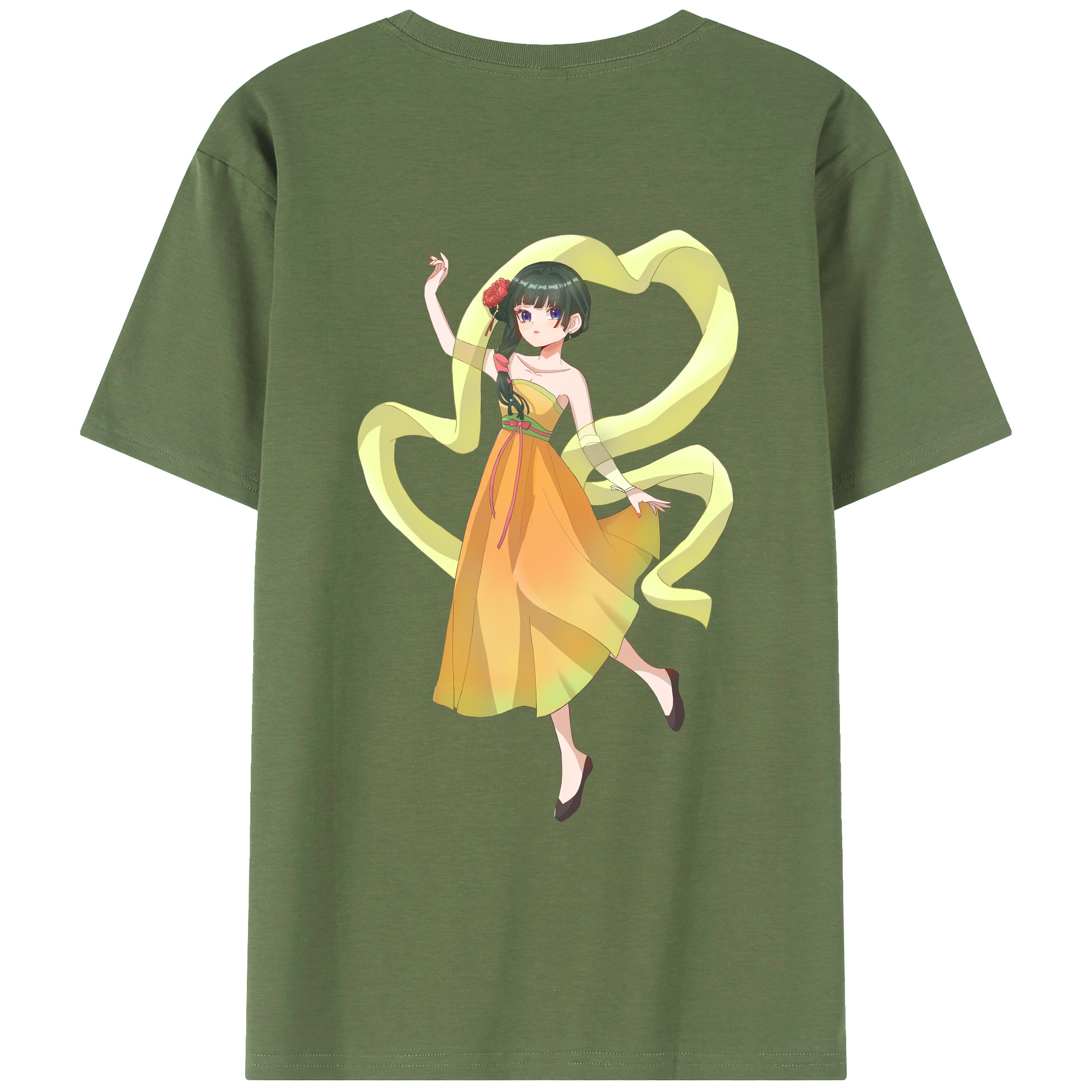 （画像用） 薬屋のひとりごと The Apothecary Diaries 綿100％ メンズ半袖Tシャツ（バックプリント） 通気性